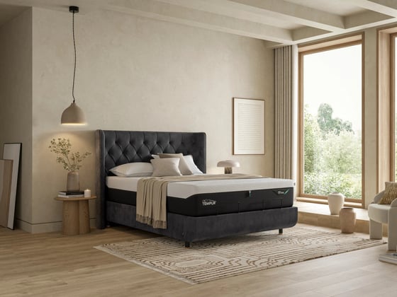 Tempur Arc Luxury Upholstered Ottoman Bed Frame