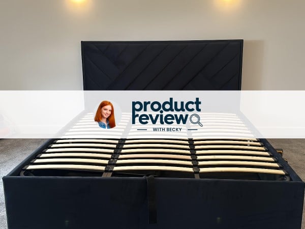 Jay Velvet-Finish Ottoman Bed Frame