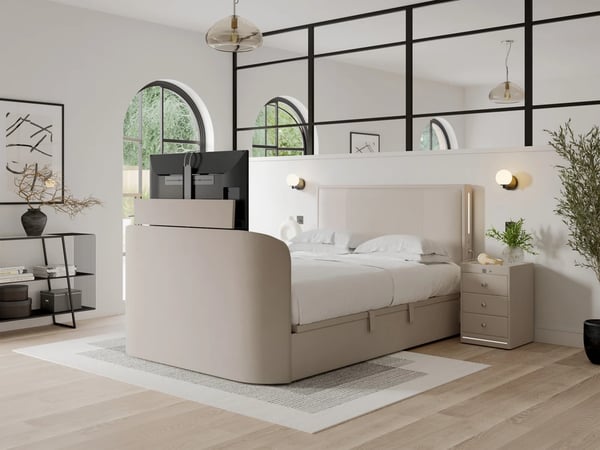 Linsbury Ottoman TV Bed Frame With Dolby 2.1 Sound System