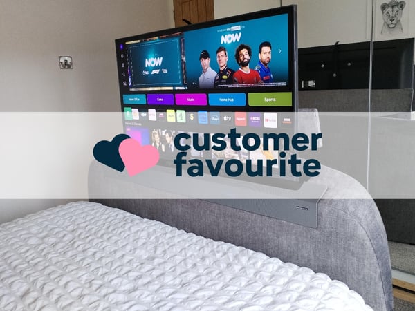 Yokohama Upholstered Ottoman Dolby Atmos LG TV Bed Frame