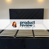 Jay Velvet-Finish Ottoman Bed Frame