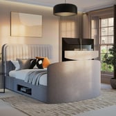 Alexis Upholstered Ottoman LG TV Bed Frame
