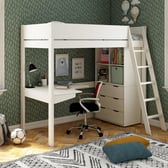 Anderson Kids Wooden High Sleeper with Storage & Desk