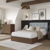 Corrigan Buttoned Ottoman Bed Frame