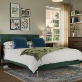 Estella Velvet-Finish Bed Frame