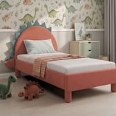 Frankie Velvet-Finish Kids Dino Bed Frame