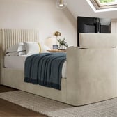 Sadie Upholstered Storage LG TV Bed Frame with Trundle