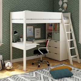 Anderson Kids Wooden High Sleeper with Storage & Desk