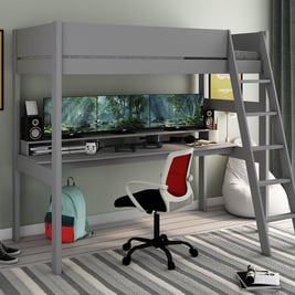 Anderson XL High Sleeper Bed Frame with Desk