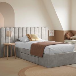 Callie Kids Velvet-Finish Hotel Bed Frame