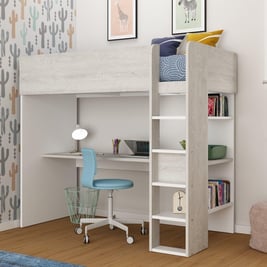 Cassie Kids Wooden High Sleeper with Desk