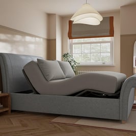 Delaware Ergomotion Adjustable Upholstered Sleigh Bed Frame