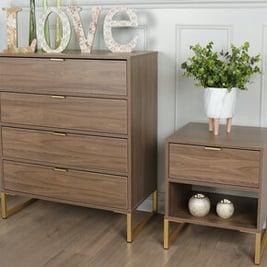 Diego 1 Drawer Bedside Table
