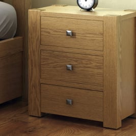 Edgemont 3 Drawer Bedside Table
