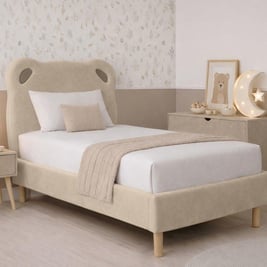 Ella Upholstered Kids Teddy Bed Frame