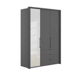 Emden 3 Door 3 Drawers On Right Hinged Mirrored Wardrobe