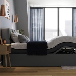 Ergomotion Upholstered Buttoned Ottoman Bed Frame