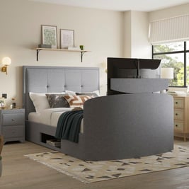 Hopkins Upholstered Ottoman LG TV Bed Frame