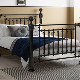 Hugo Nickel Metal Bed Frame