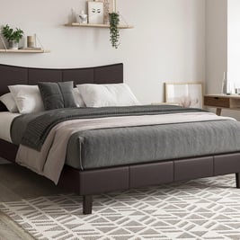 Jakarta Faux Leather Low Rise Bed Frame