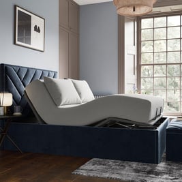 Jay Ergomotion Adjustable Velvet-Finish Bed Frame