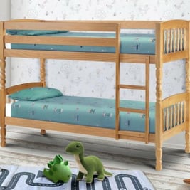 Lincoln Antique Solid Pine Wooden Bunk Bed