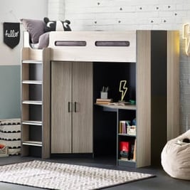 Lucille Highsleeper Desk Bed Frame