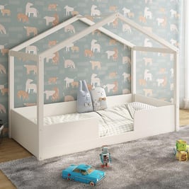 Malee Kids Wooden House Floor Bed