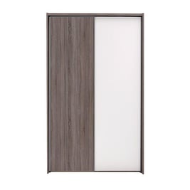 Melbourne 2-Door Sliding Wardrobe - Oak & White - Small