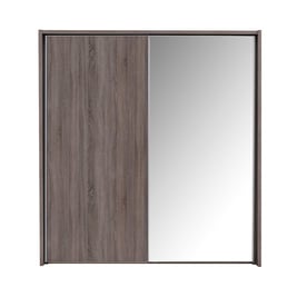 Melbourne 2-Mirror Door Sliding Wardrobe - Oak - Medium