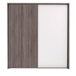 Melbourne 2-Door Sliding Wardrobe - Oak & White - Medium