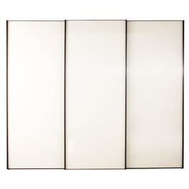Memphis 3-Door Sliding Wardrobe - Grey - Large