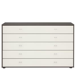 Memphis 5-Drawer Wide Chest - Grey