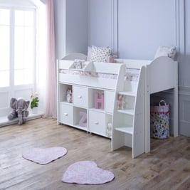Milly Kids Wooden Mid Sleeper with Storage