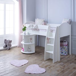 Milly Kids Wooden Mid Sleeper with Desk