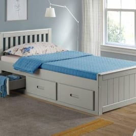 Mission Grey Wooden Storage Bed