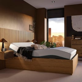 Morten Sleepmotion Adjustable Wooden Bed Frame with Bedside Tables