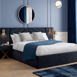 Murphy Upholstered Ottoman Bed Frame With Bedside Tables