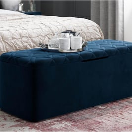 Neva Velvet-Finish Blanket Box