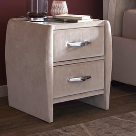 Sana Velvet-Finish Bedside Table