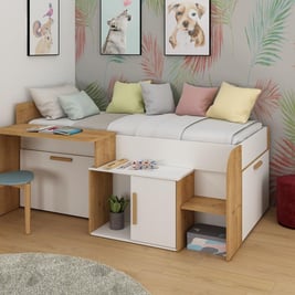 Sasha Kids Wooden Cabin Bed