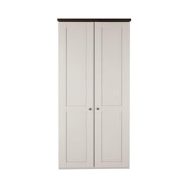Sloane 2-Door Wardrobe - Champagne and Dark Wood