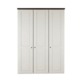 Sloane 3-Door Wardrobe - Champagne and Dark Wood