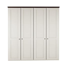 Sloane 4-Door Wardrobe - Champagne and Dark Wood