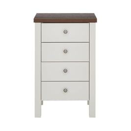 Sloane 4-Drawer Chest - Champagne and Dark Wood