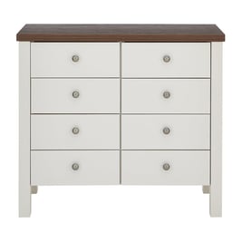 Sloane 8-Drawer Chest - Champagne and Dark Wood