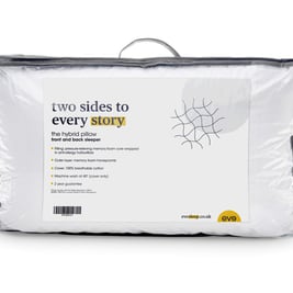 eve hybrid front and back sleeper pillow