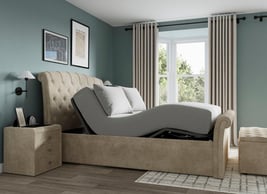 Paris Ergomotion Adjustable Upholstered Bed Frame