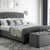 Ellis Velvet-Finish Upholstered Bed