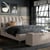 Enzo Velvet-Finish Ottoman Bed Frame